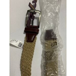 NEW Men’s Tan Braided Stretch Belt – Johnston & Murphy – Size 36